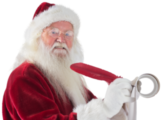 Father Christmas writes a list