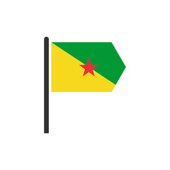 French guiana flags icon set, French guiana independence day icon set vector sign symbol