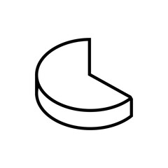 Pie diagram over white background