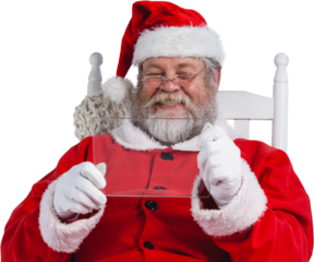 Santa claus holding glass