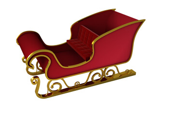 Red and gold santa sleigh