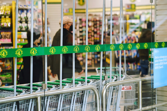 Toronto, Ontario, Canada - April 2, 2023 : Dollarama Canada store front. Dollarama is a Canadian dollar store retail chain headquartered in Montreal.