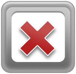 Obraz premium Red wrong mark icon