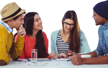 Young creative team having a meeting