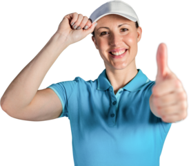 Sportswoman posing on black background