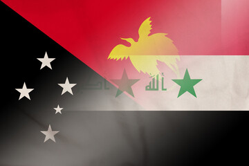 Papua New Guinea and Iraq government flag international negotiation IRQ PNG