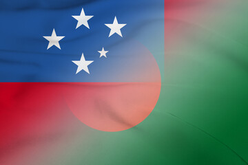 Samoa and Bangladesh government flag international relations BGD WSM