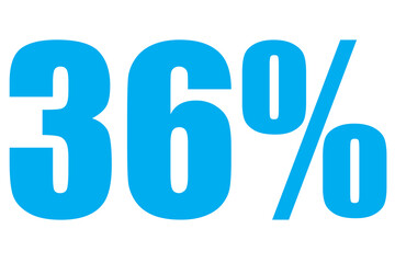 Close up of 36 percent