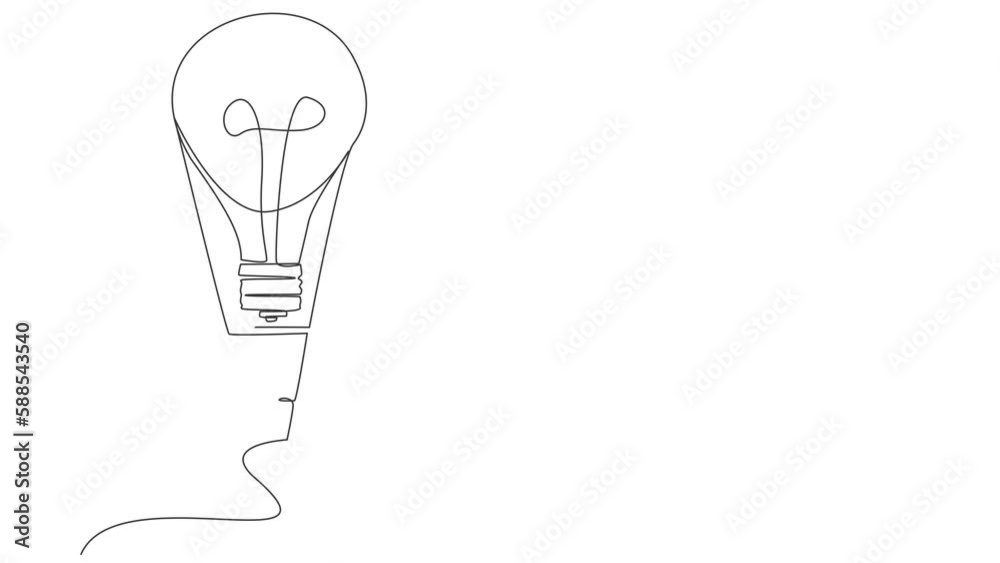 Poster animated self drawing of continuous line draw robots using monocular, flying with hot air balloon li