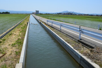 農業用水路 山形県庄内