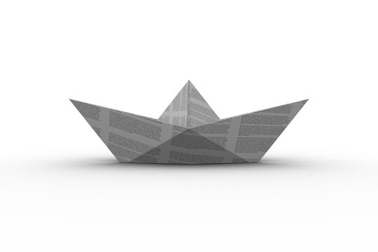 Fototapeta Boat made from paper