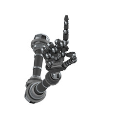 Composite image of robotic hand