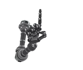 Stoff pro Meter Composite image of robotic hand © vectorfusionart
