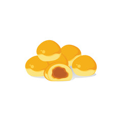 simple flat nastar cookies illustration vector