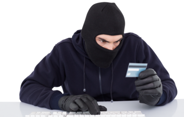 Focused burglar using computer and debit card