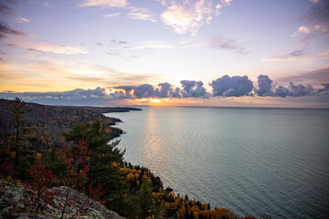 sunset over Lake Superior 