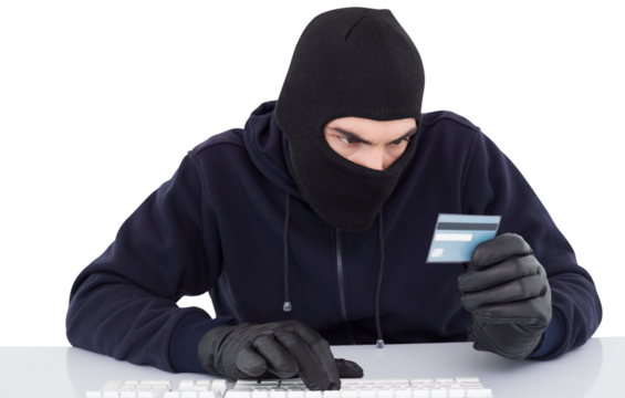 Focused burglar using computer and debit card