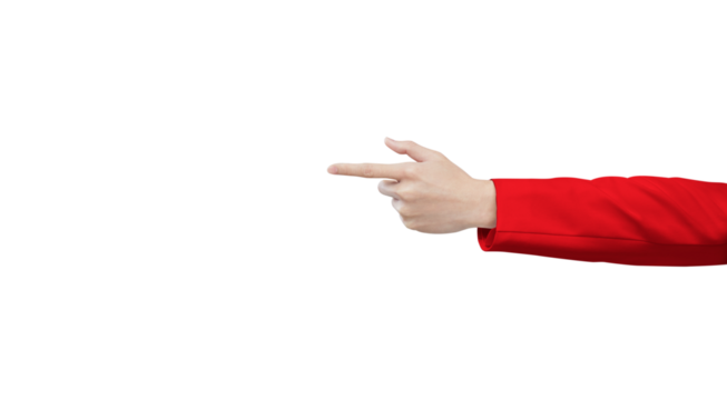 Business male hand pointing forward  PNG transparent