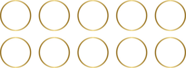 Circular shape gold color