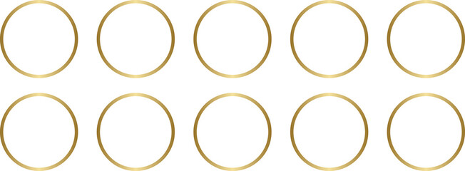 Circular shape gold color