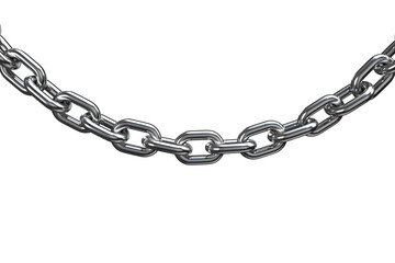 Fototapeta premium Close up 3d image of silver metal chain