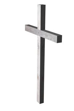 Vector image of wooden cross 