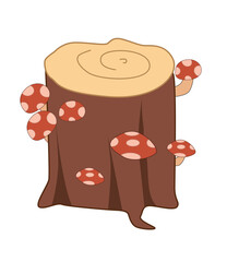  mushroom on tree stump
