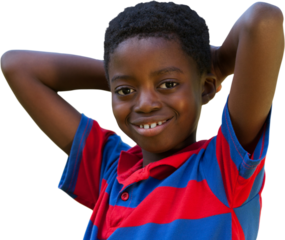 Cute little boy smiling at camera