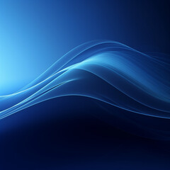 CG background with blue light flowing with Generative AI