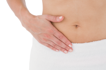 Woman suffering from menstruation pain