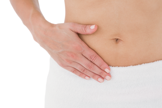 Woman suffering from menstruation pain