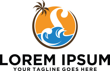 Sunny Tropical Vacation Beach logo