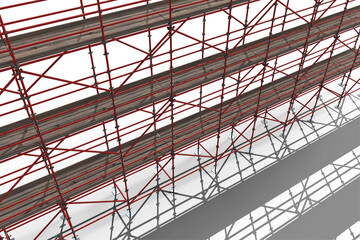 Fototapeta premium 3d illustration of metal grate with shadow