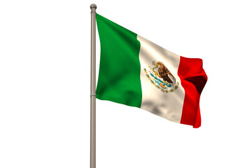 Fototapeta premium Digitally generated mexico national flag