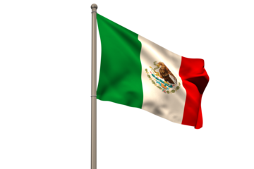 Digitally generated mexico national flag
