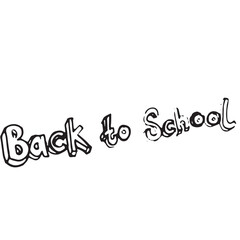 Vector image of back to school text