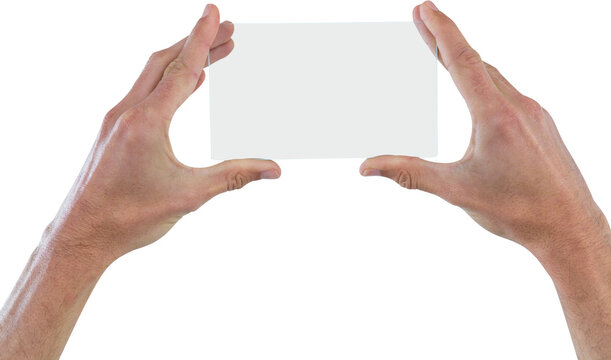 Cropped hands holding futuristic digital tablet