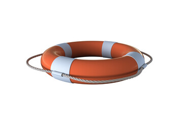 Digitally composite image of life belt