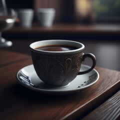 cup of coffee on a table