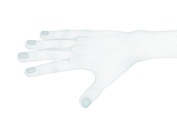 3d composite image of human hand 