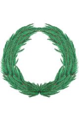 Green fir tree wreath