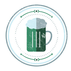 Composite image of St Patrick Day with beer mug symbol
