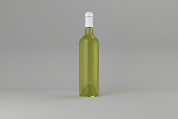 Close-up of green wine bottle