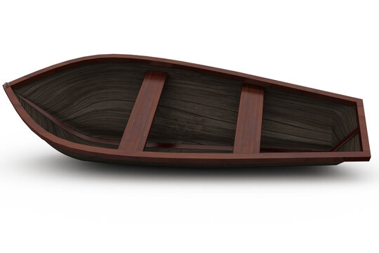 Fototapeta Brown wooden boat