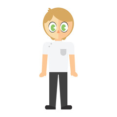 Digital composite image of boy