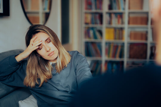 Sad Unhappy Woman Breaking up with Her Partner After Discussing. Depressed girlfriend fighting with her boyfriend at home deciding to split up
