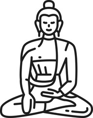 Buddha icon, Buddhism, yoga meditation and Zen