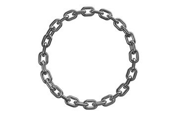 3d image of chain in circle shape