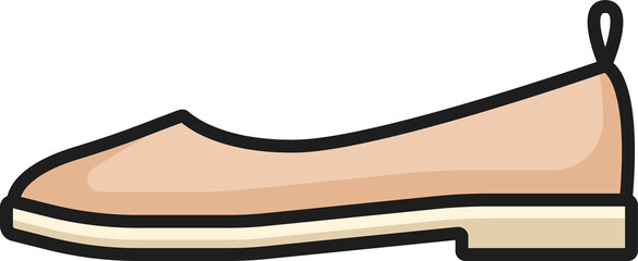 Shoe line icon, women footwear, casual foot wear