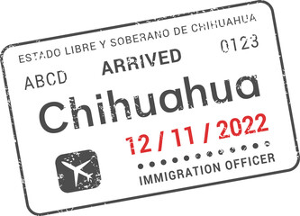 Chihuahua Mexico international travel visa stamp